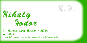 mihaly hodor business card